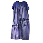 Denim Midi Dress - Women's Tiered Tee Style