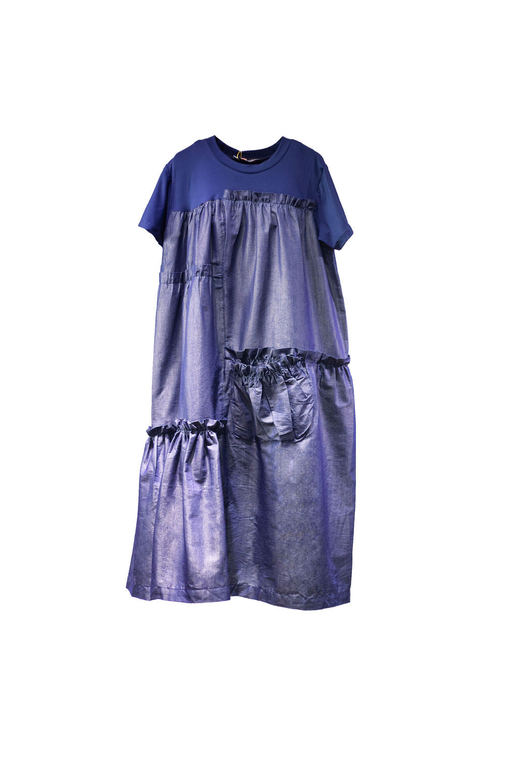 Denim Midi Dress - Women's Tiered Tee Style